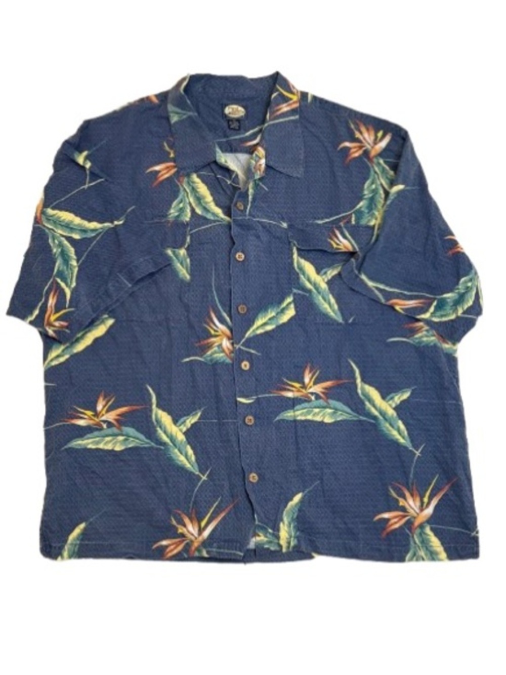 Tommy Bahama Mens XXL Hawaiian Shirt Bird of Paradise Tropical Rayon Cotton